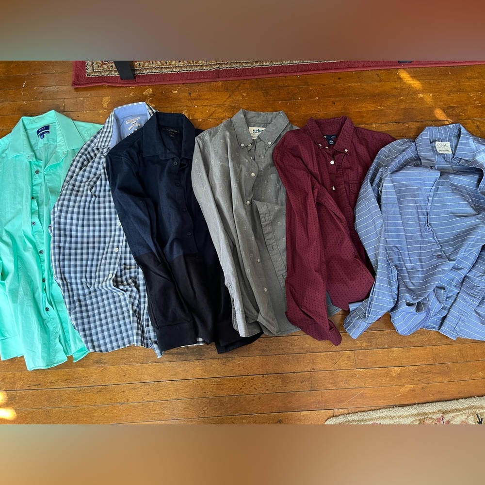 BUNDLE - 6 Men’s Dutton down shirts - Small